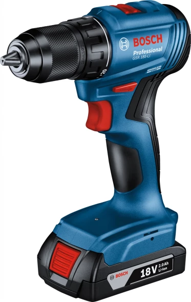 Дрель-шуруповерт Bosch GSR 185-LI аккум. патрон:быстрозажимной (кейс в комплекте) (06019K3000)