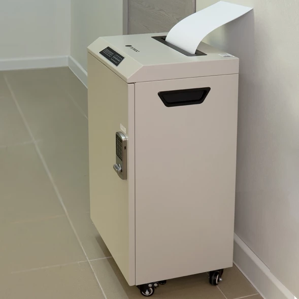 Шредер Heleos УО38-7 серый/черный (секр.P-7) фрагменты 5лист. 38лтр.