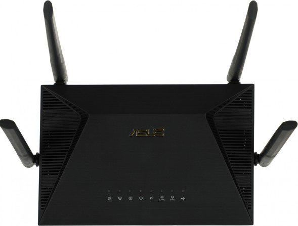 Роутер беспроводной Asus RT-AX53U AX1800 10/100/1000BASE-TX/4G ready черный