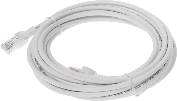 Патч-корд NTSS NTSS-PC-UTP-RJ45-5e-5.0-LSZH-WT UTP RJ-45 вил.-вилка RJ-45 кат.5E 5м белый LSZH 26AWG