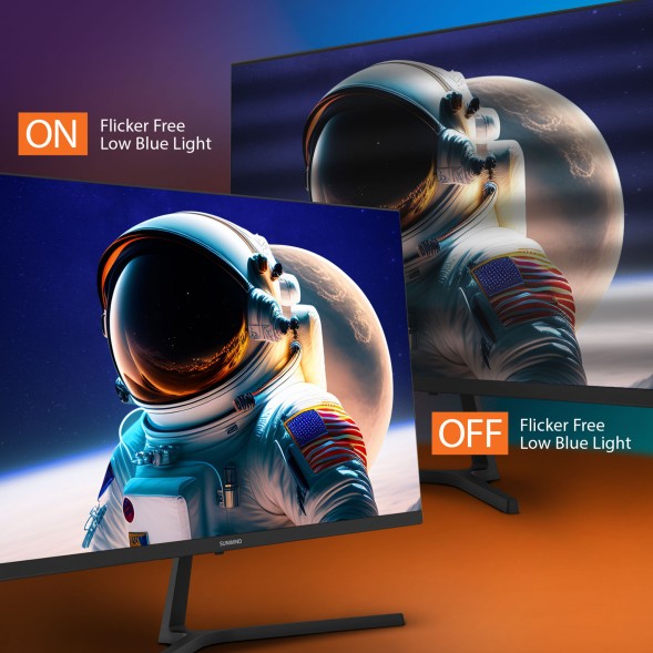 Монитор SunWind 27&amp;quot; SM-27QI201 черный IPS LED 16:9 HDMI M/M матовая 300cd 178гр/178гр 2560x1440 75Hz G-Sync DP 2K 4.3кг