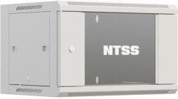 Шкаф коммутационный NTSS Премиум (NTSS-W9U6060GS-2) настенный 9U 600x600мм пер.дв.стекл 60кг серый 500мм 22кг 220град. 500мм IP20 сталь