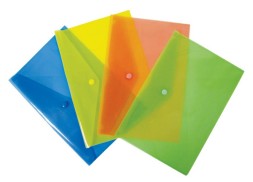 Конверт на кнопке Бюрократ -PK804A5GRN A5 пластик 0.18мм зеленый