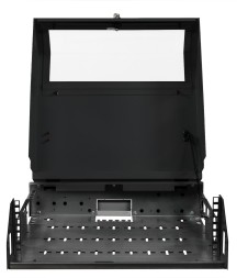 Шкаф коммутационный NTSS (NTSS-SOHO5U-BL) настенный 5U 520x140мм пер.дв.стекл несъемн.бок.пан. 80кг черный 11кг 480мм IP20 металл