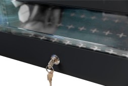 Шкаф коммутационный NTSS (NTSS-SOHO5U-BL) настенный 5U 520x140мм пер.дв.стекл несъемн.бок.пан. 80кг черный 11кг 480мм IP20 металл