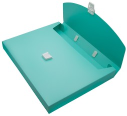 Портфель Бюрократ Pastel PASTPP01GRN 1 отдел. A4 пластик 0.7мм мятный