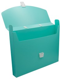 Портфель Бюрократ Pastel PASTPP01GRN 1 отдел. A4 пластик 0.7мм мятный