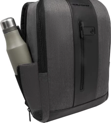 Рюкзак мужской Piquadro Brief2 CA4818BR2/GRN серый/черный нейлон/натур.кожа