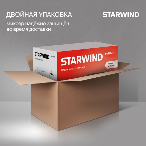 Миксер планетарный Starwind SPM7170 1900Вт гранатовый