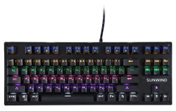 Клавиатура SunWind SW-K900G механическая черный USB Multimedia for gamer LED