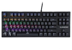 Клавиатура SunWind SW-K900G механическая черный USB Multimedia for gamer LED