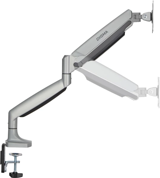 Кронштейн для мониторов ЖК Digma D-MM301 серый 17&amp;quot;-45&amp;quot; макс.15кг крепление к столешнице поворот и наклон