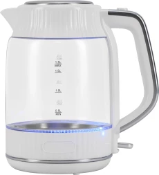 Чайник электрический Vitek VT-WK1059 1.7л. 2200Вт белый корпус: стекло/пластик