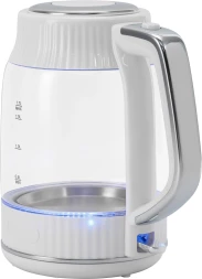Чайник электрический Vitek VT-WK1059 1.7л. 2200Вт белый корпус: стекло/пластик