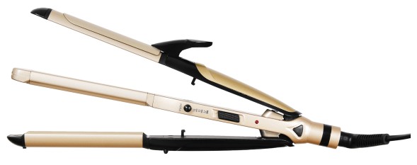 Выпрямитель Starwind SHC 7075 55Вт черный/шампань (макс.темп.:200С)