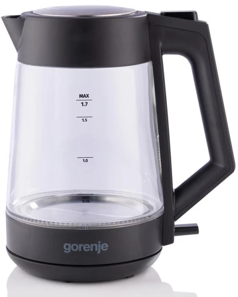 Чайник электрический Gorenje K17OGP 1.7л. 2200Вт черный/прозрачный корпус: стекло/пластик