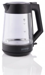 Чайник электрический Gorenje K17OGP 1.7л. 2200Вт черный/прозрачный корпус: стекло/пластик