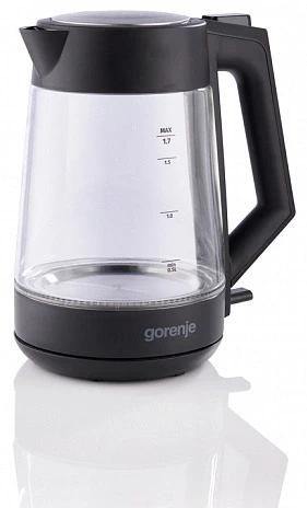 Чайник электрический Gorenje K17OGP 1.7л. 2200Вт черный/прозрачный корпус: стекло/пластик