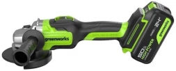 Углошлифовальная машина Greenworks GD24AG 10500об/мин рез.шпин.:M14 d=125мм (3200207CUG)