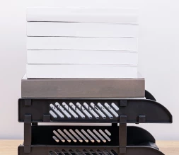 Лоток горизонтальный Deli E9212 BLACK сборный для бумаг 325x241x155мм черный пластик (упак.:2шт) пластиковый пакет