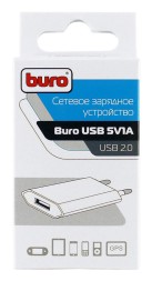 Сетевое зар./устр. Buro TJ-164w 5W 1A USB универсальное белый