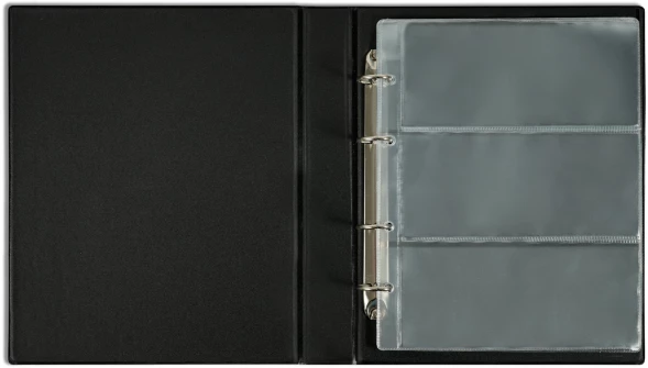 Папка на 4-х D-кольцах Silwerhof Create верт. ПВХ 0.6мм черный