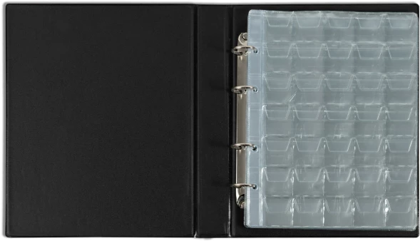 Папка на 4-х D-кольцах Silwerhof Create верт. ПВХ 0.6мм черный