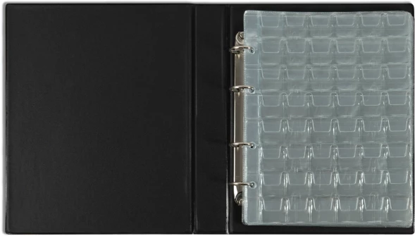 Папка на 4-х D-кольцах Silwerhof Create верт. ПВХ 0.6мм черный