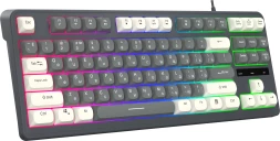 Клавиатура Оклик 711G серый/белый USB for gamer LED (1790385)