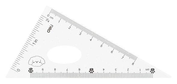 Набор линеек Deli MiYou EH657 пластик дл.15см ассорти компл.:лин.15см./треуг.2шт./трансп. пластиковый пакет с европодв.