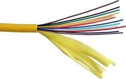 Кабель распределительный Lanmaster LAN-OFC-DI24-S2-LS 24x 9/125 OS1/OS2 внутренний LSZH 1м желтый