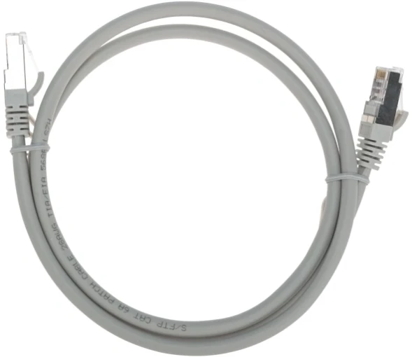 Патч-корд Rexant 02-0390-1 S/FTP RJ-45 вил.-вилка RJ-45 кат.6A 1м серый LSZH