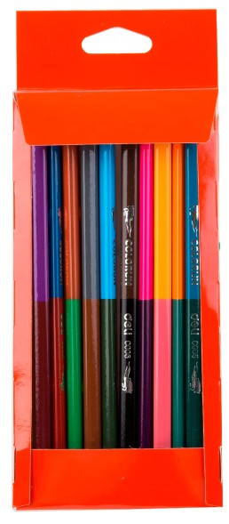 Карандаши цв. Deli EC00520 ColoRun двухцвет. липа 24цв. коробка/европод. (12шт)