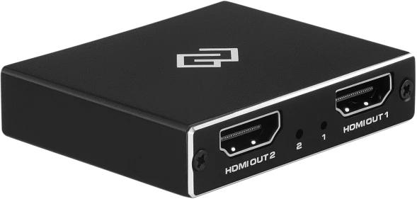 Сплиттер аудио-видео Digma DHSP-v2x2 HDMI (f)/2хHDMI (f) черный