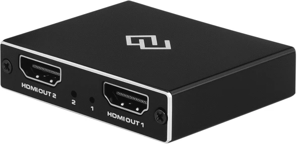 Сплиттер аудио-видео Digma DHSP-v2x2 HDMI (f)/2хHDMI (f) черный