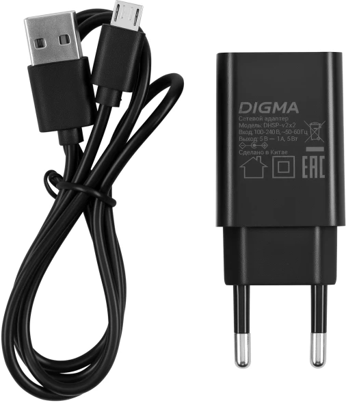 Сплиттер аудио-видео Digma DHSP-v2x2 HDMI (f)/2хHDMI (f) черный