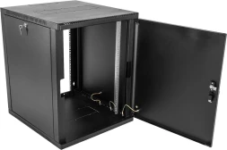 Шкаф коммутационный ЦМО (ШРН-9.500.1-9005) настенный 9U 600x529мм пер.дв.металл 200кг черный 470мм 14кг 180град. 346мм IP20 металл