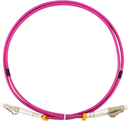 Патч-корд Rexant 50-2611-1 2x50/125 OM4 LC дуплекс-LC дуплекс 1м LSZH малиновый
