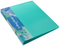 Папка на 2-х кольцах Бюрократ Pastel PAST0812/2RGRN A4 пластик 0.5мм кор.27мм торц.карм с бум. встав мятный