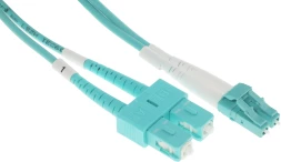 Патч-корд Lanmaster LAN-2LC-2SC/OM3-1.0 2x50/125 OM3 LC дуплекс-SC дуплекс 1м LSZH