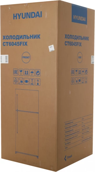 Холодильник Hyundai CT6045FIX 2-хкамерн. нержавеющая сталь