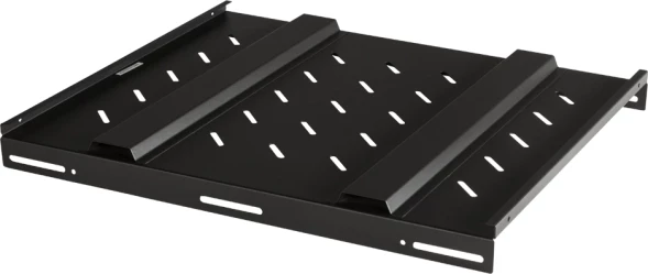 Полка стационарная Lanmaster TWT-CBB-S4-12/100 1U нагр.:100кг. 852мм черный