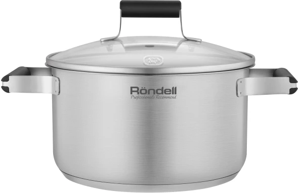 Кастрюля Rondell Bayoneta RDS-1808 5.1л. d=24см (с крышкой) стальной