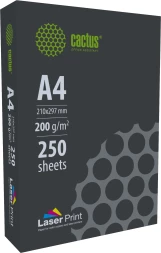 Бумага Cactus CS-LPA4200250 A4/200г/м2/250л./белый CIE170% для лазерной печати