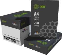 Бумага Cactus CS-LPA4200250 A4/200г/м2/250л./белый CIE170% для лазерной печати