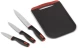 Набор ножей кухон. Rondell Urban RD-1010 компл.:4предм. разд.дос. черный/красный блистер