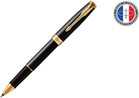 Ручка роллер Parker Sonnet Core T530 (1931496) LaqBlack GT F черн. черн. подар.кор.