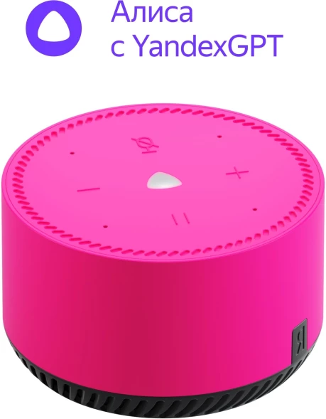 Умная колонка Yandex Станция Лайт Алиса розовый 5W 1.0 BT 10м (YNDX-00025N)