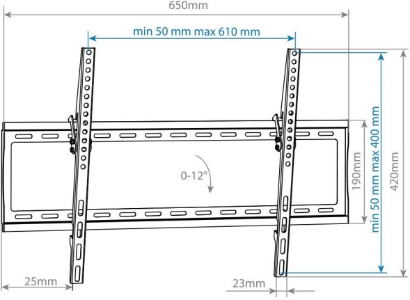 Кронштейн для телевизора Arm Media STEEL-2 new черный 32&amp;quot;-90&amp;quot; макс.40кг настенный наклон