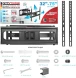 Кронштейн для телевизора Arm Media COBRA-50 черный 32&amp;quot;-75&amp;quot; макс.60кг настенный поворотно-выдвижной и наклонный
